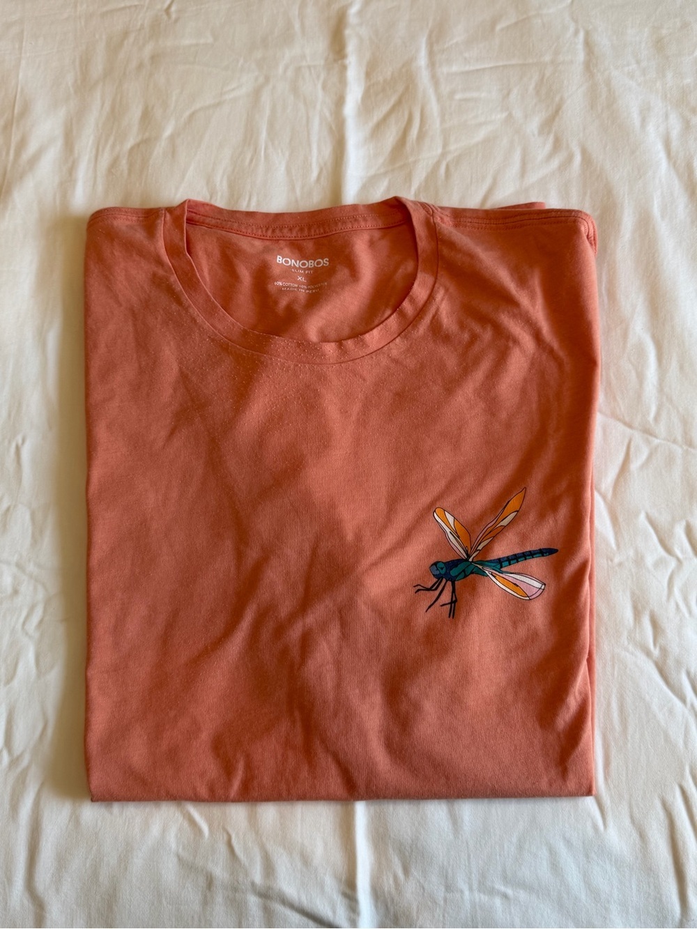 Bonobos Coral Short-Sleeve Crewneck with Dragonfly Graphic